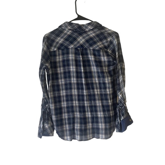 Kut From The Kloth Women's Size XS Blue Plaid‎ Button Up Blouse - Picture 7 of 9